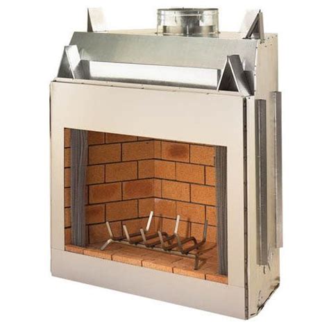 metal box wood burning fireplace|wood burning firebox with blower.